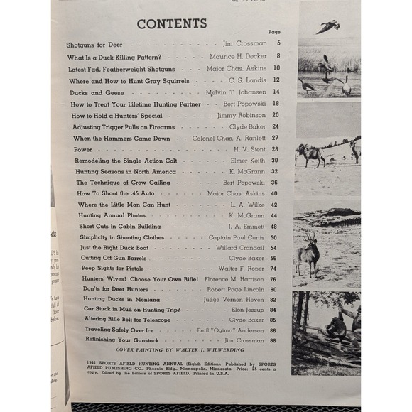 Sports Afield Magazine Hunting Annual Tenth Edition 1941-1942 Publishers Outdoor - Picture 6 of 7